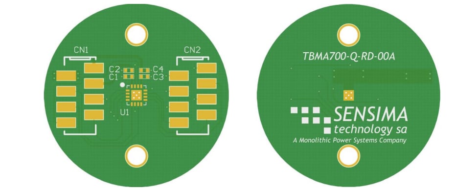 Monolithic Power Systems (MPS) TBMA Test Boards for MagAlpha™ Sensors